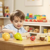 Melissa & Doug Cutting Fruit Set - Wooden Play Food Kitchen Accessory, Multi, Cutting Fruit