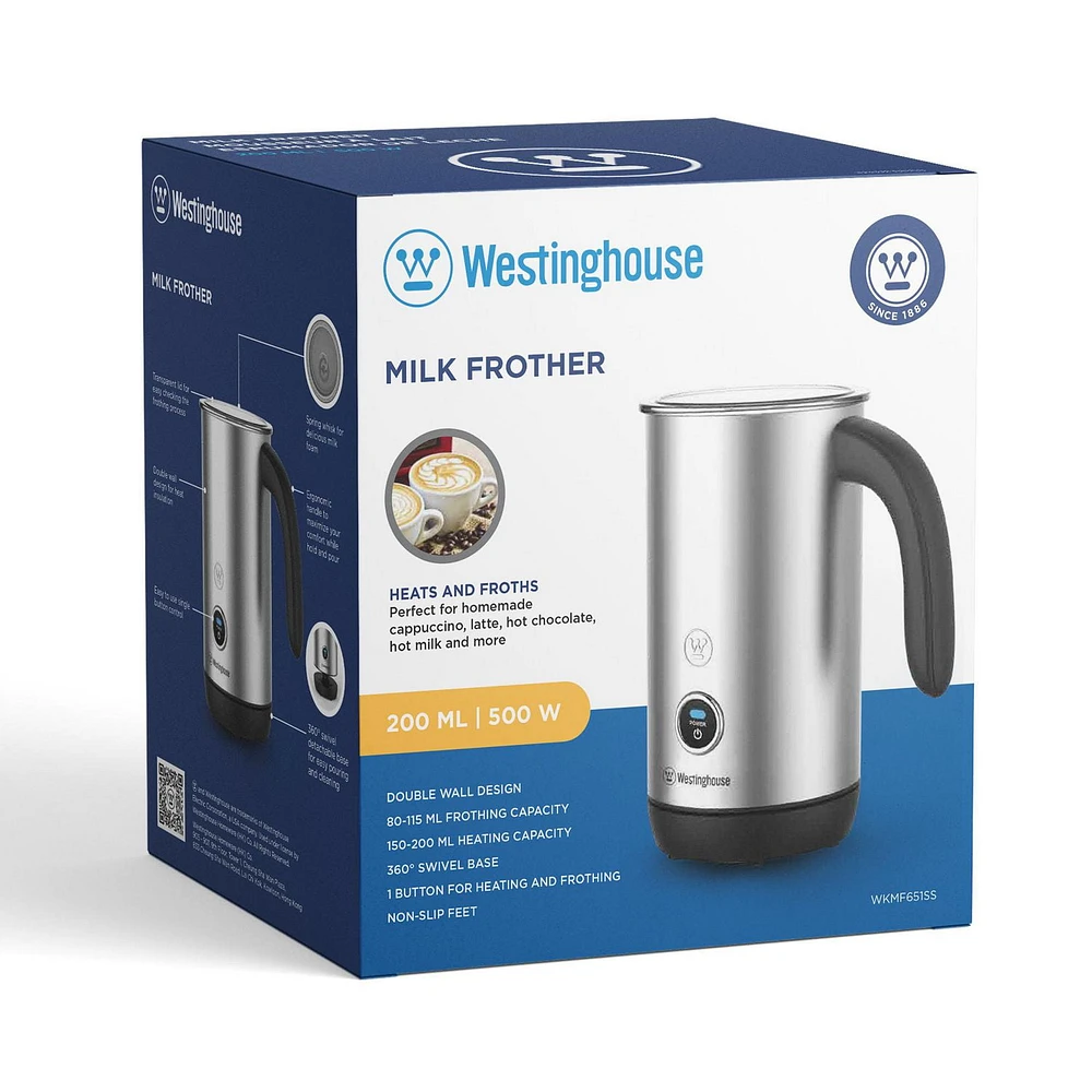 Westinghouse Milk Frother with Stainless Steel Design