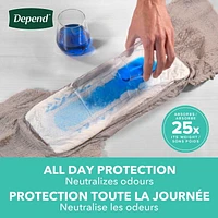 Sous-vêtement d’incontinence Depend Fresh Protection pour hommes, degré d’absorption maximal, P/M - TG, gris 17 - 19 Unités