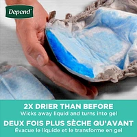 Sous-vêtement d’incontinence Depend Fresh Protection pour hommes, degré d’absorption maximal, P/M - TG, gris 17 - 19 Unités