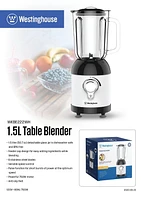 Westinghouse Modern Touch Table Blender - White