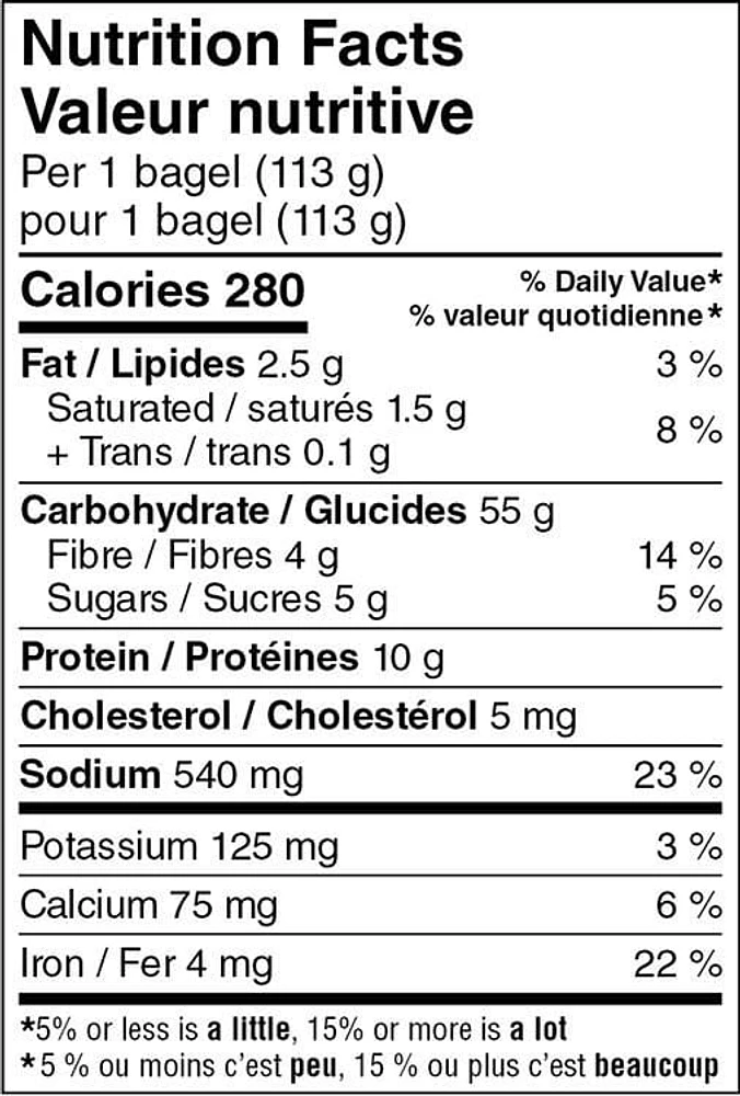 Your Fresh Market Cheese Bagels, 4 bagels, 450 g