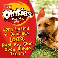 Friandises pour chiens Hartz Oinkies enveloppées de poulet et de torsades en peau de porc paquet de 16