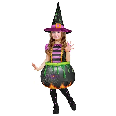 Costume de chaudron mijotant de sorcière pour tout-petits 3T-4T. Walmart Exclusif.