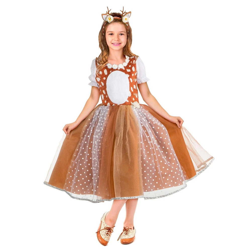 Girls' Dazzling Deer Costume M. Walmart Exclusive.