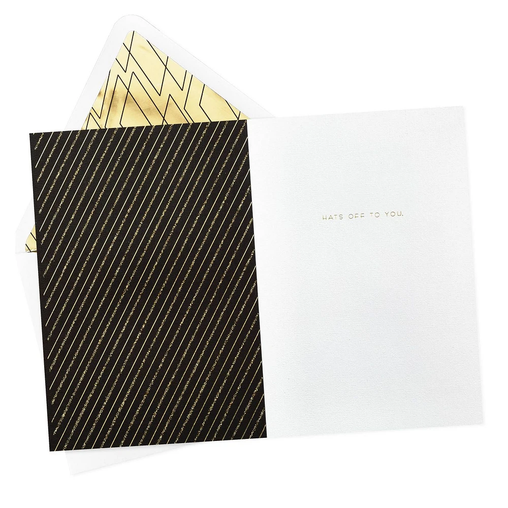 Hallmark Signature Graduation Card (Graduation Cap With Tassel Hats Off to You)