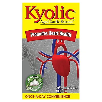 Kyolic Aged Garlic Extract Vegetable Capsules, 30 Capsules