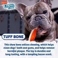 Hartz Chew 'N  Clean Tuff Bone Dog Toy Large, Chew 'N Clean Tuff Bone Dog Toy Bacon Scented