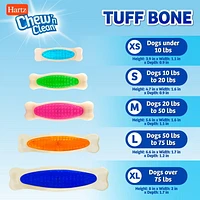 Hartz Chew 'N  Clean Tuff Bone Dog Toy Large, Chew 'N Clean Tuff Bone Dog Toy Bacon Scented