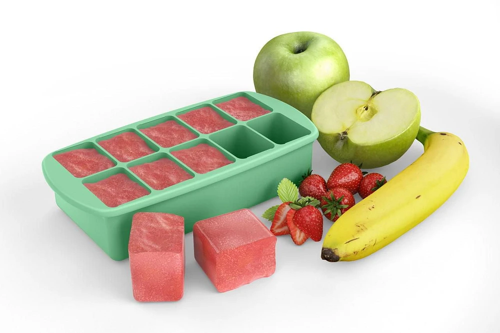 Plateau de congélation pour aliments de bébé avec couvercle