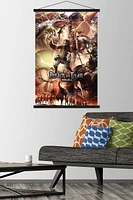 Attack on Titan: Season 3 – Key Art 22.375" x 34" Wall Poster with Beechwood Magnetic Frame