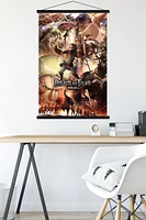 Attack on Titan: Season 3 – Key Art 22.375" x 34" Wall Poster with Beechwood Magnetic Frame