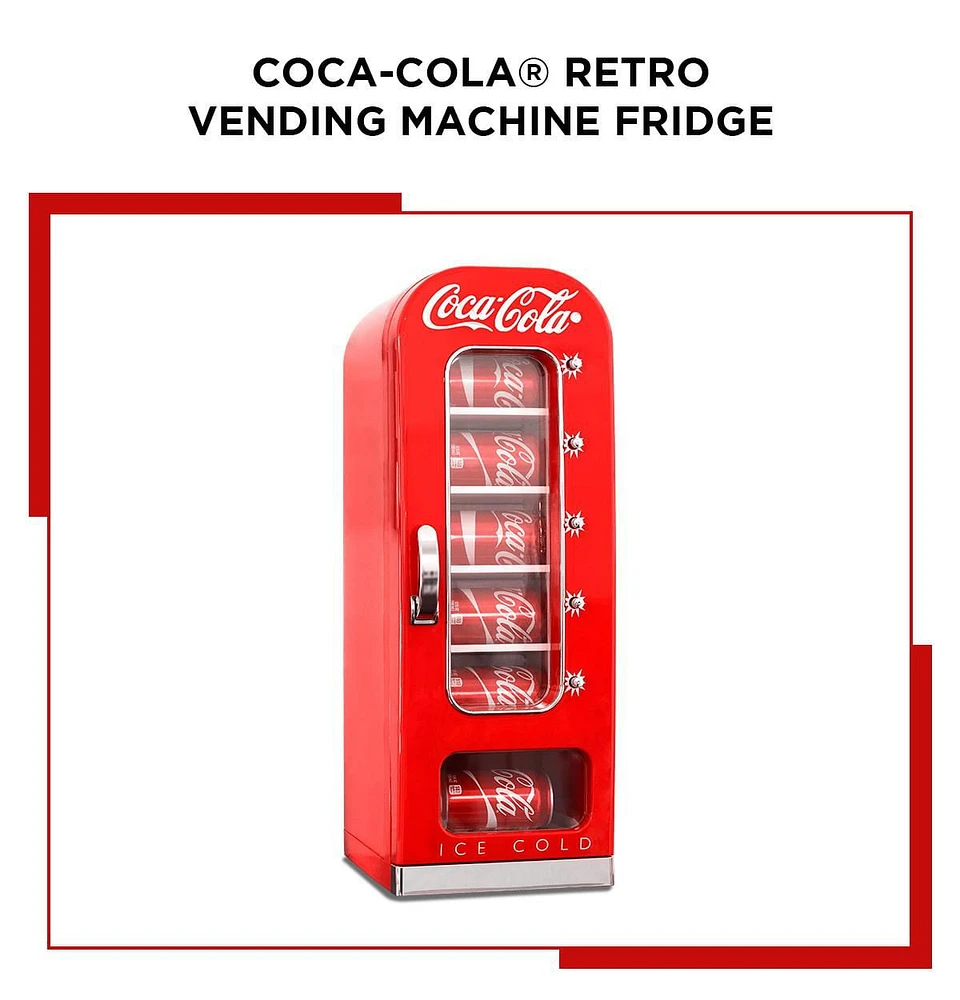 Coca-Cola® Retro Vending Machine Style Mini Fridge, AC/DC