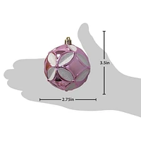 Holiday Time Christmas Ornament Set, Pink , White, and Gold, 70 Count