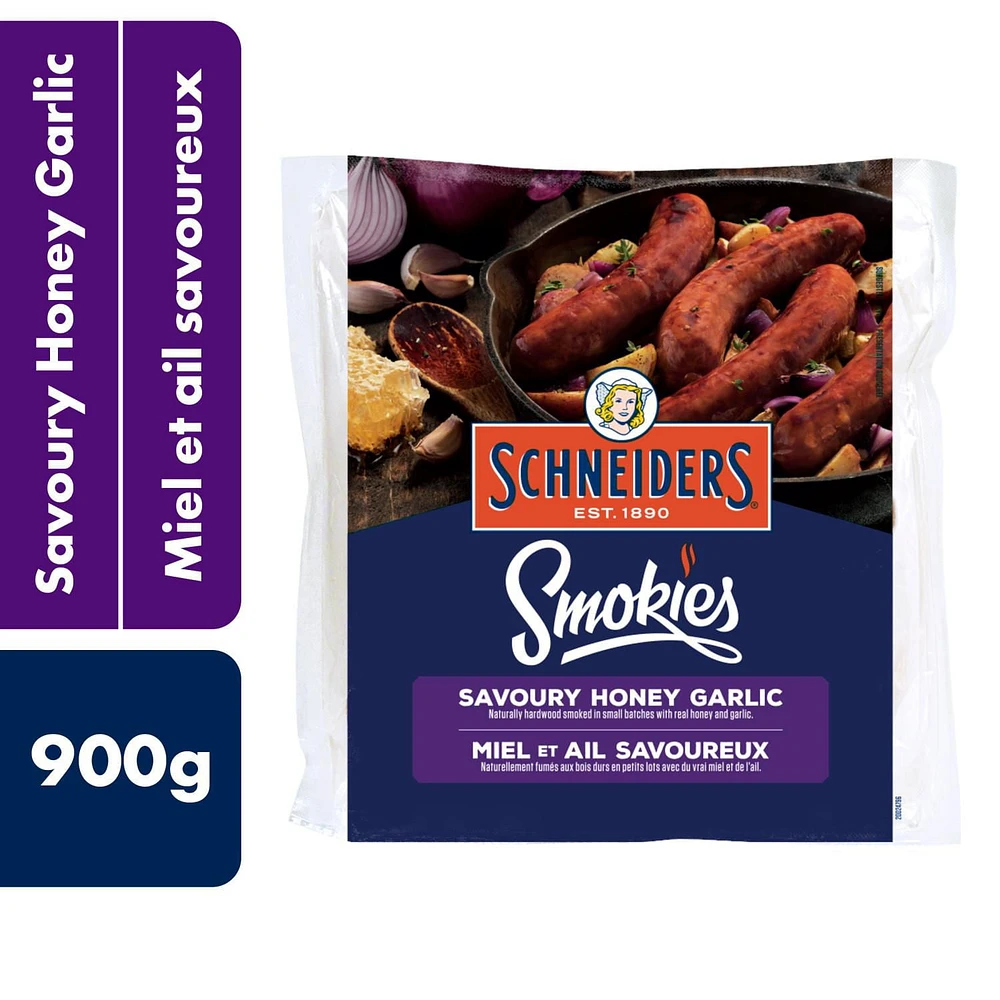 Schneiders Smokies Honey Garlic Smoked Sausage, 9 Sausages, 900 g