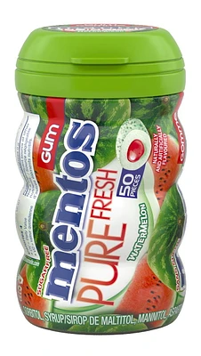 Mentos Pure Fresh Sugar-Free Chewing Gum with Xylitol, Watermelon 50 Piece Bottle