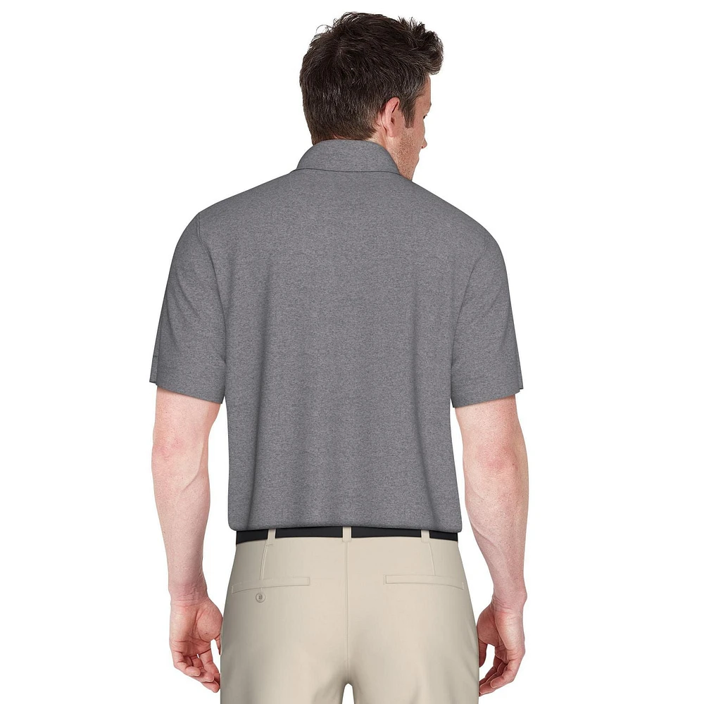 Ben Hogan Men's Heather Fading Front Panel Golf Polo Shirt,