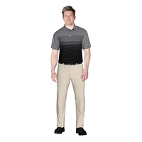 Ben Hogan Men's Heather Fading Front Panel Golf Polo Shirt,