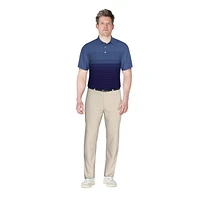 Ben Hogan Men's Heather Fading Front Panel Golf Polo Shirt