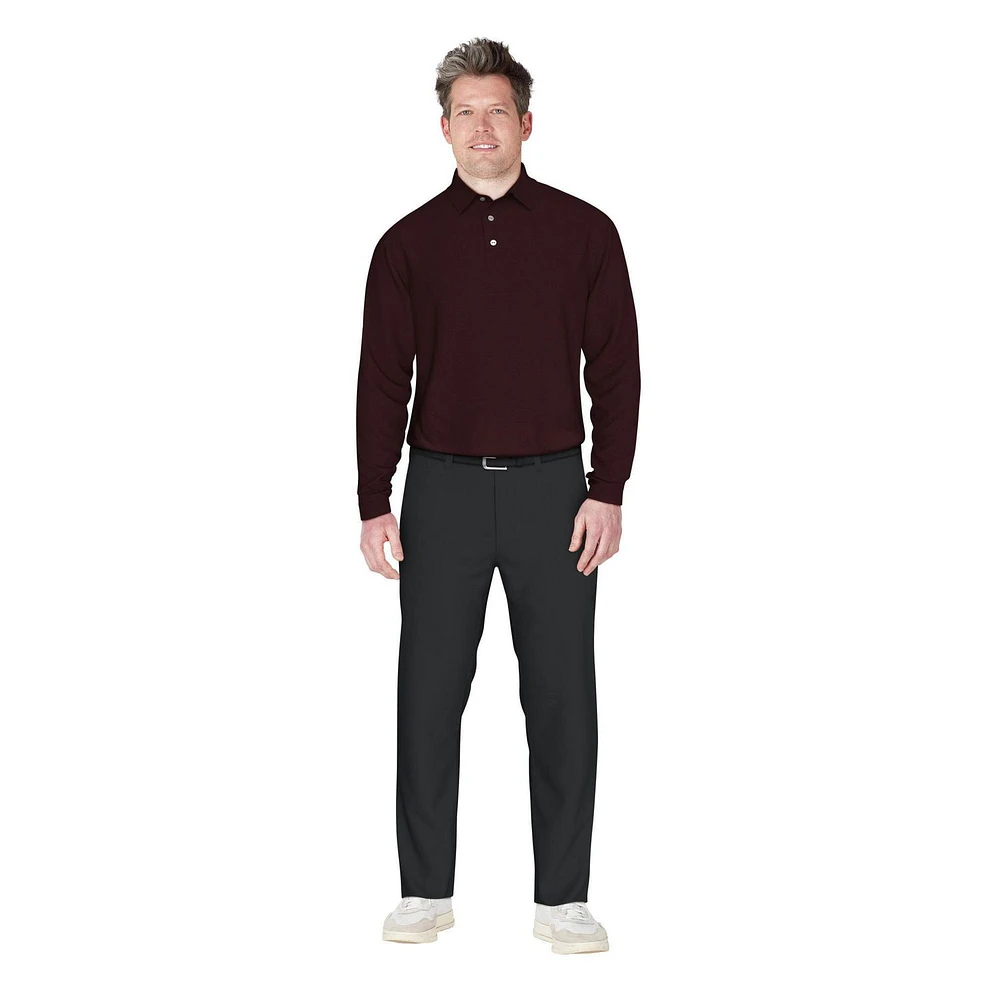 Ben Hogan Polo de Golf à manches longues Pour hommes Feeder Stripe Homme