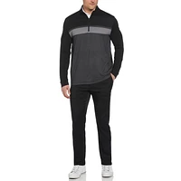 Ben Hogan Veste de golf à rayures ombrées et fermeture éclair sur la poitrine pour hommes Veste ombrée Ben Hogan