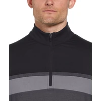 Ben Hogan Veste de golf à rayures ombrées et fermeture éclair sur la poitrine pour hommes Veste ombrée Ben Hogan