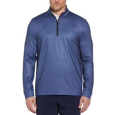 Ben Hogan Pull de golf à fermeture éclair sur un quart pour homme Mini Heather Geo Print Pull de golf Ben Hogan pour hommes