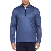 Ben Hogan Pull de golf à fermeture éclair sur un quart pour homme Mini Heather Geo Print Pull de golf Ben Hogan pour hommes