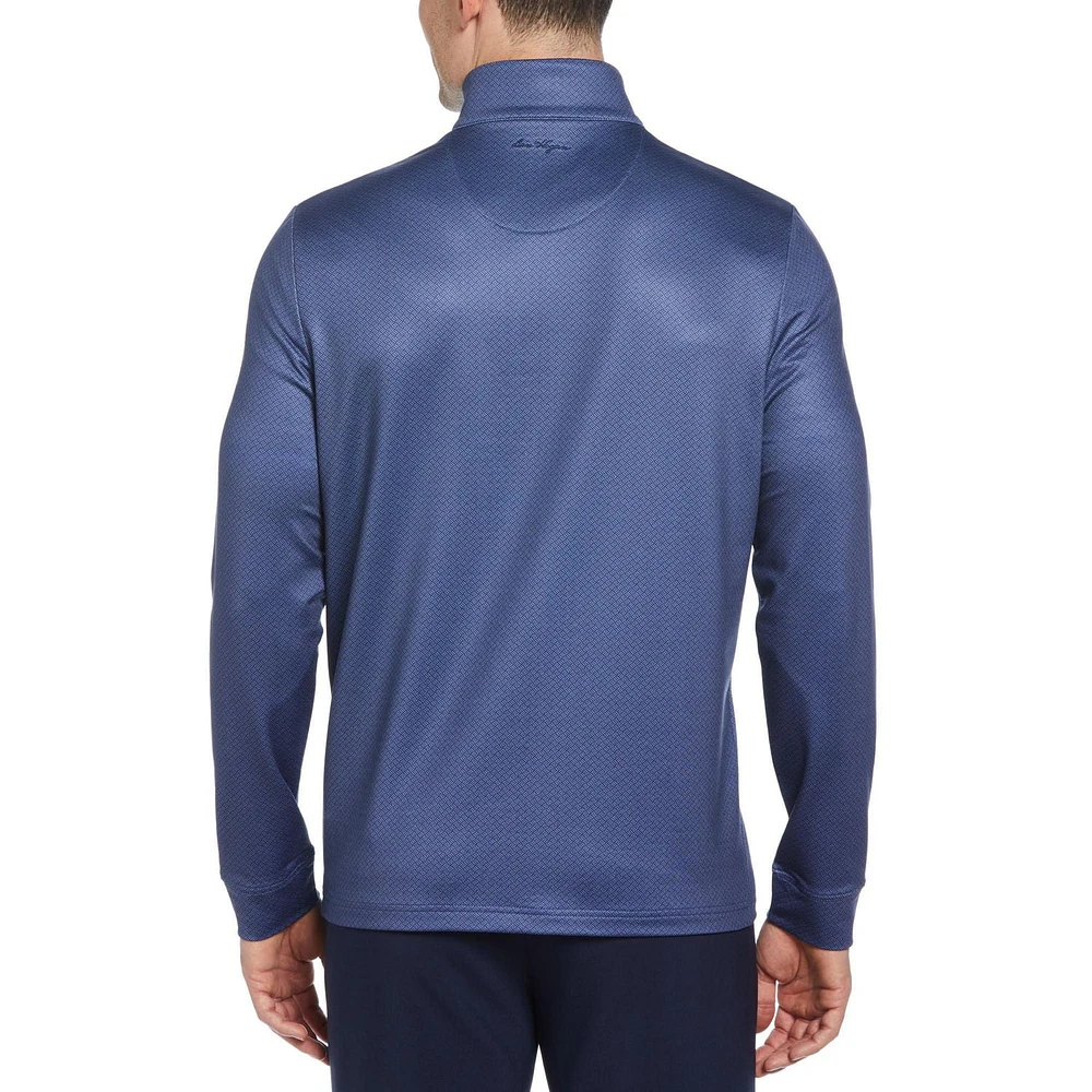 Ben Hogan Pull de golf à fermeture éclair sur un quart pour homme Mini Heather Geo Print Pull de golf Ben Hogan pour hommes
