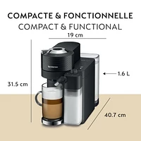 Nespresso Vertuo Lattissima Coffee and Espresso Machine by De'Longhi, Black