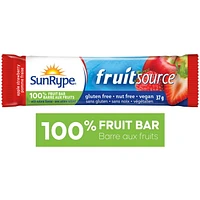 SunRype FruitSource Apple Strawberry 100% Fruit Bar, 37 g