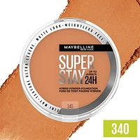 Maybelline New York Super Stay 24 Hour Hybrid Powder Foundation, Waterproof, Vegan, Mattifying, 340, 6 g, -