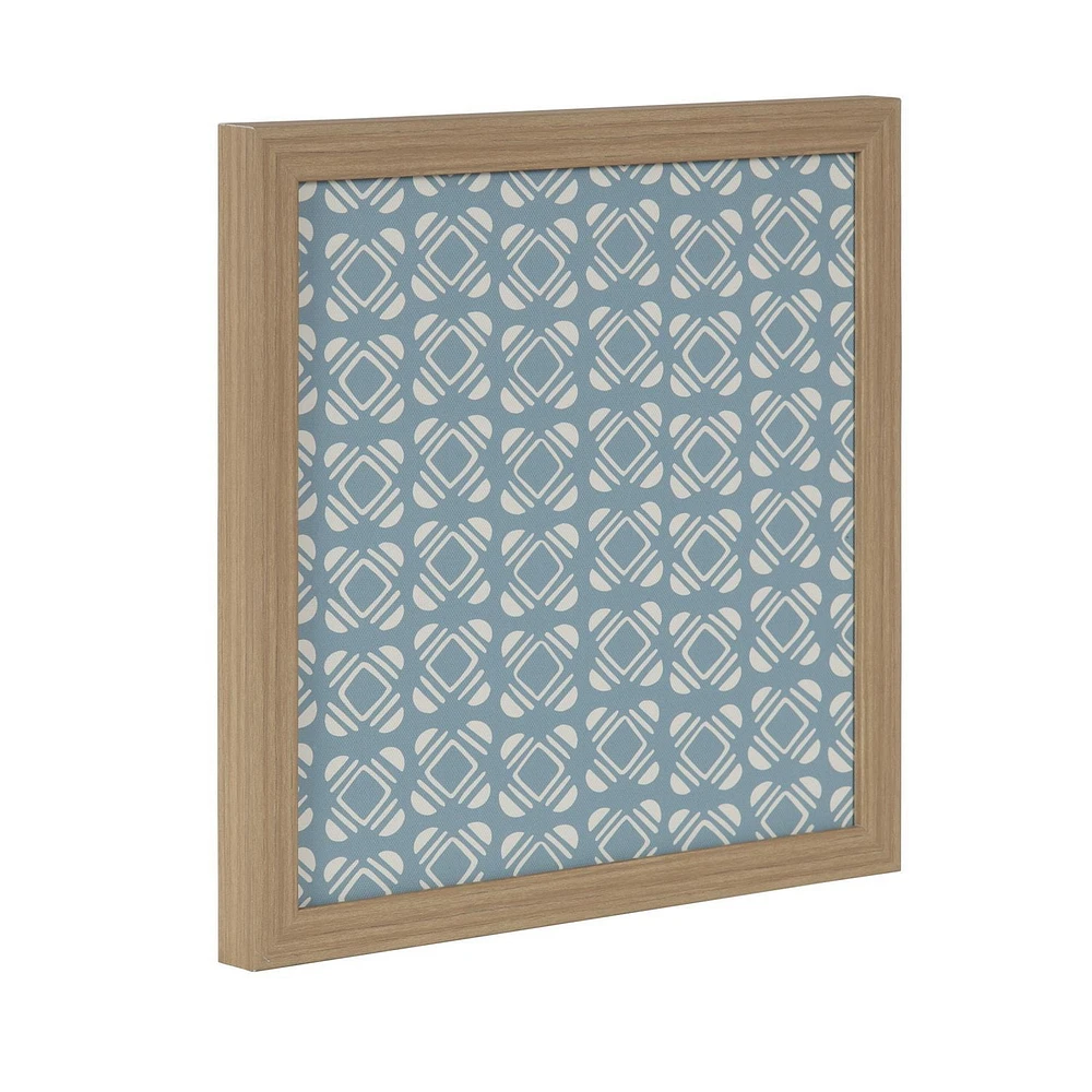 Hometrends Light Blue Pattern Framed Magnet Board