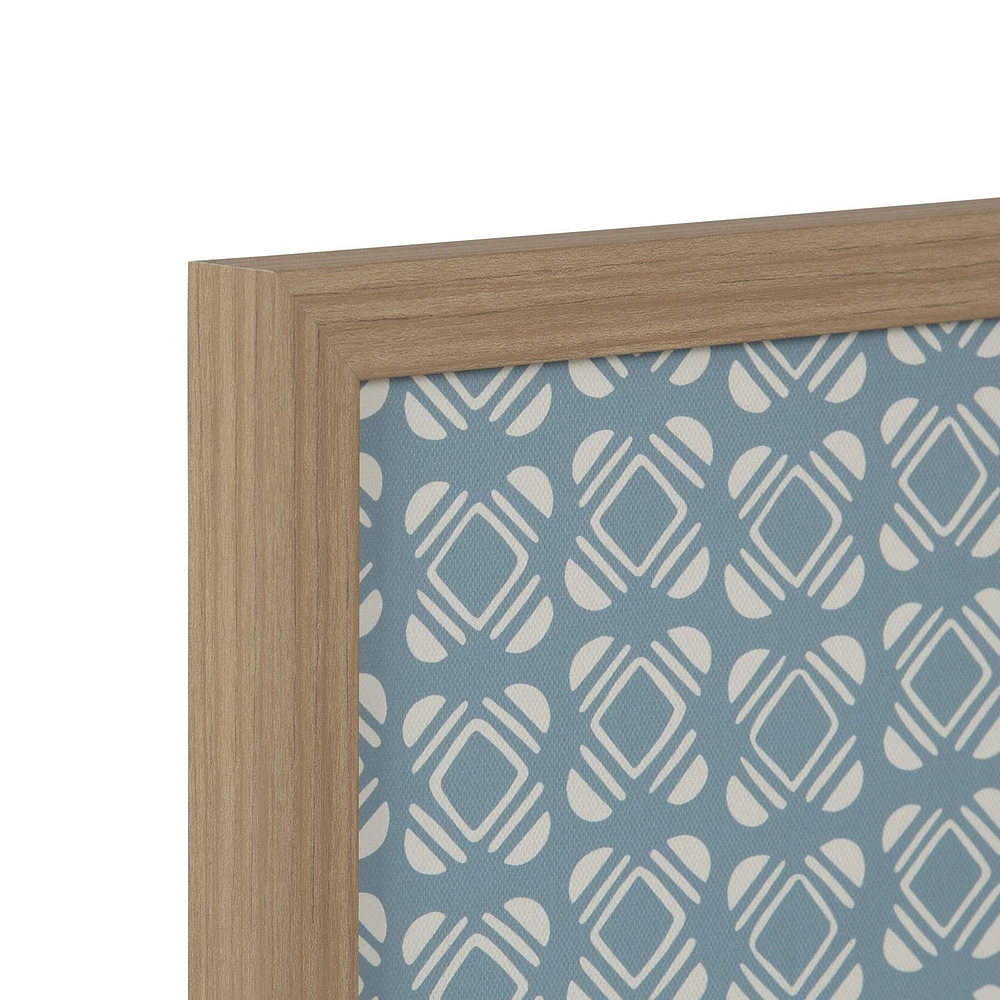 Hometrends Light Blue Pattern Framed Magnet Board