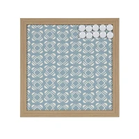 Hometrends Light Blue Pattern Framed Magnet Board