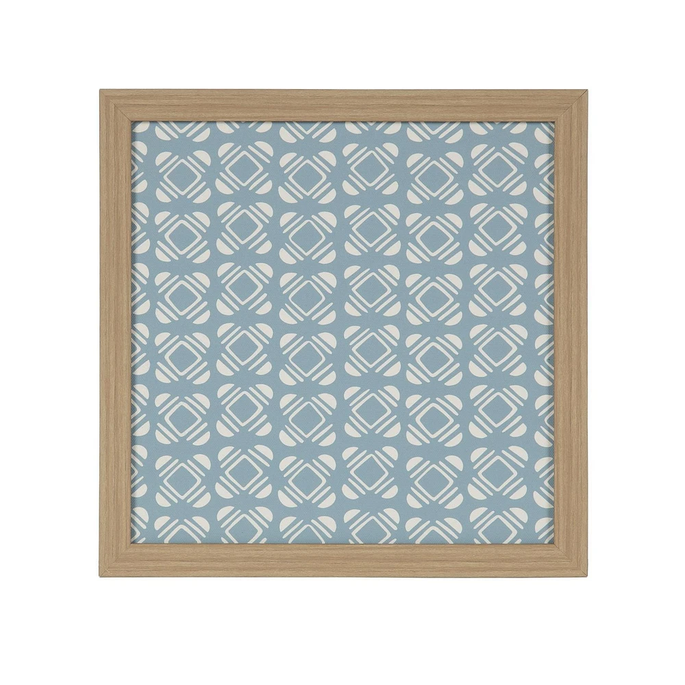 Hometrends Light Blue Pattern Framed Magnet Board