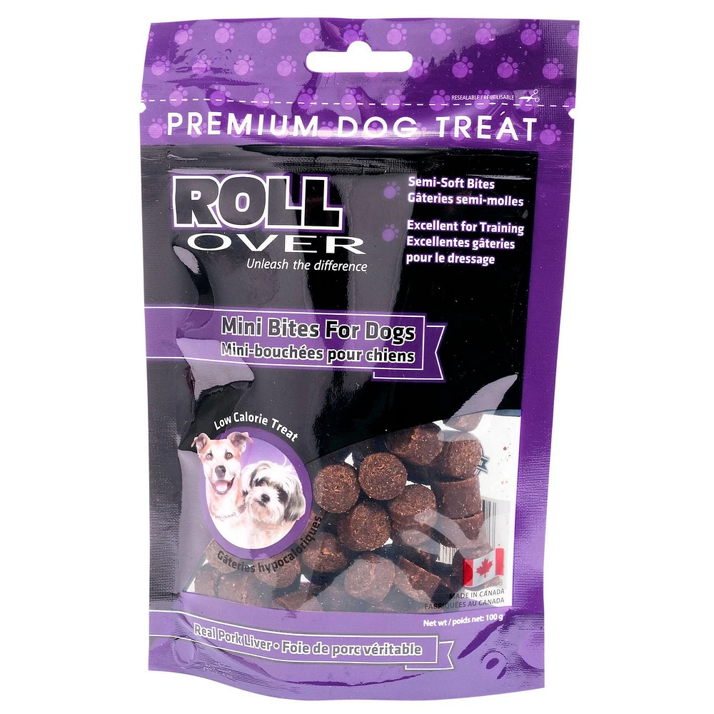 Mini-bouchées pour chiens de Rollover