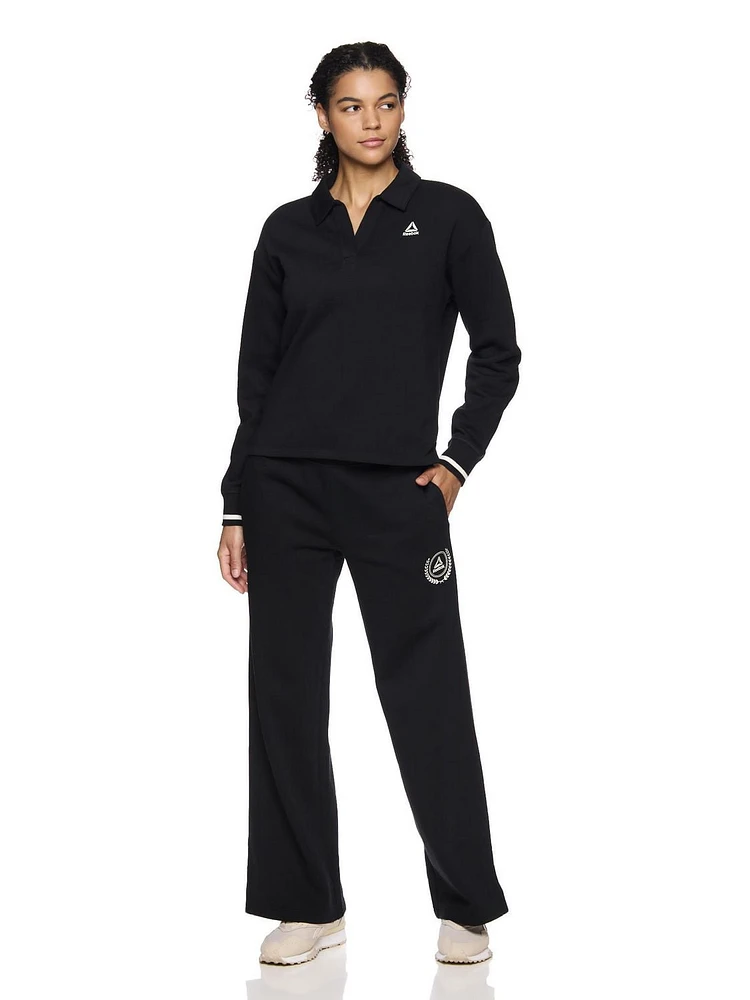 Reebok Women's Varsity Wide Leg Pants with Pockets