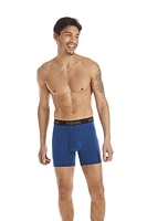 Caleçons boxeurs sans étiquette Hanes pour hommes Comfort Flex Fit - Pochette de soutien total - Paquet de 3 Doublure en filet respirant qui sépare et soutient