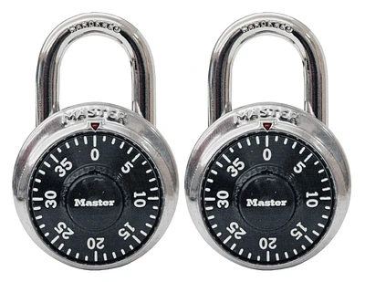 Master Lock 1500T 3-Digit Combination Padlock - 2 Pack