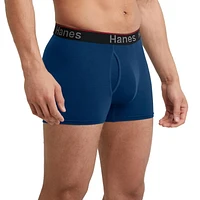 Hanes Homme Comfort Flex Fit - Culottes sans étiquette avec poche Total Support - Paquet de 3 Doublure en maille respirante sépare et soutient