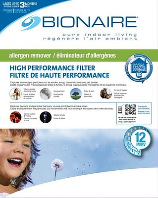 Bionaire Elite Allergen Furnace Filter, 16"x25" - BFFEA-1625A