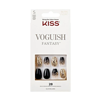 KISS Voguish Fantasy - 28 faux ongles, moyens Manucure gel prête à porter