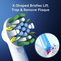 Oral-B FlossAction XFilaments Electric Toothbrush Replacement Brush Heads Refill, 3 Count