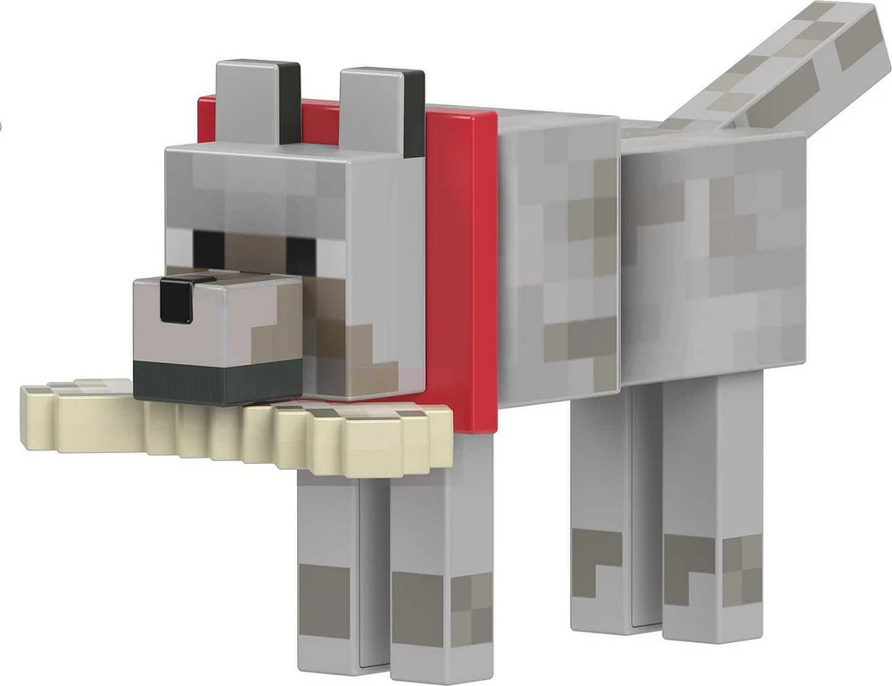 Minecraft Diamond Wolf Action Figure with Accessories