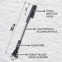 35" FORCE™ Snowbrush and Ice Scraper (Black)