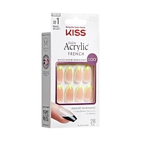 KISS Salon Acrylic French, Hype, Jaune Neon, Moyen Amande, 28u. 10 mL