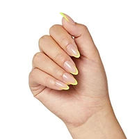 KISS Salon Acrylic French, Hype, Jaune Neon, Moyen Amande, 28u. 10 mL