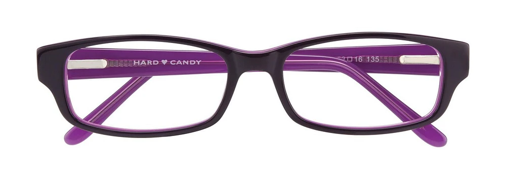 Hard Candy Womens Prescription Eyeglasses, It Girl, Dark Purple, 53-16-135