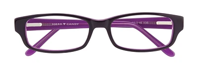 Hard Candy Womens Prescription Eyeglasses, It Girl, Dark Purple, 53-16-135